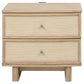 Kailani 2-drawer Nightstand Bedside Table Beige Oak