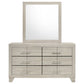 Trenton 6-drawer Bedroom Dresser With Mirror Rustic Cream