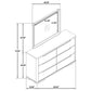 Ladera 6-drawer Bedroom Dresser and Mirror Light Elm