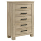 Oakglen 5-piece California King Bedroom Set Weathered Oak