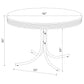 Retro 5-piece Round Dining Table Set White and Black