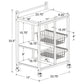 Kelvin 2-shelf Mobile Kitchen Cart Natural Brown and White