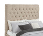 Chloe Upholstered Full Panel Bed Oatmeal
