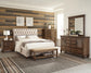 Devon 57-inch Upholstered California King Panel Bed Beige
