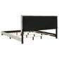 Dorian Fabric Upholstered California King Panel Bed Cream