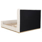 Nala Eastern King Bouclé Upholstered Platform Bed Cream