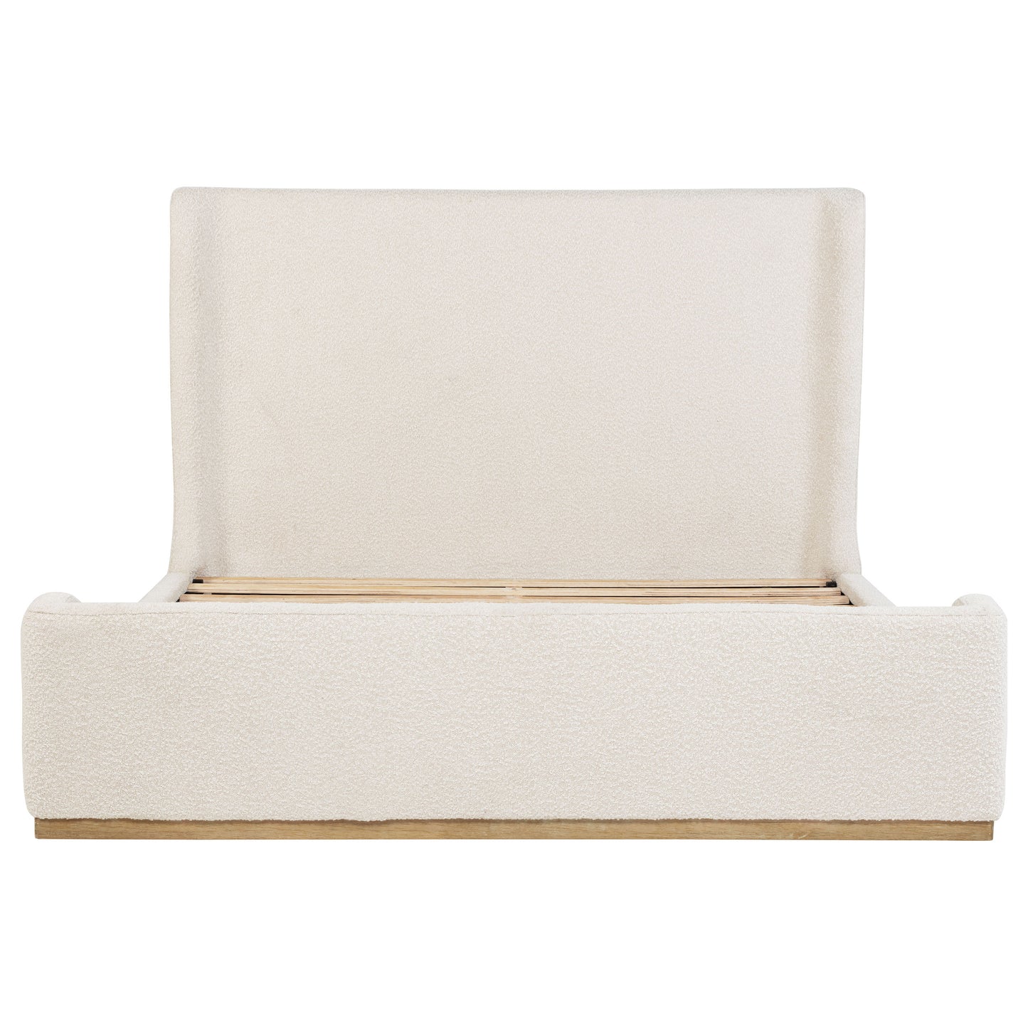 Nala Eastern King Bouclé Upholstered Platform Bed Cream