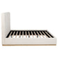 Knox Eastern King Bouclé Upholstered Platform Bed Cream