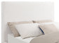 Knox Eastern King Bouclé Upholstered Platform Bed Cream