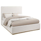 Knox Queen Bouclé Upholstered Platform Bed Cream