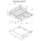 Sorrento 2-drawer Twin XL Daybed with Extension Trundle Grey
