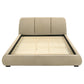 Mokena 46-inch Upholstered Eastern King Platform Bed Brown