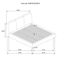 Mokena 46-inch Upholstered Eastern King Platform Bed Brown