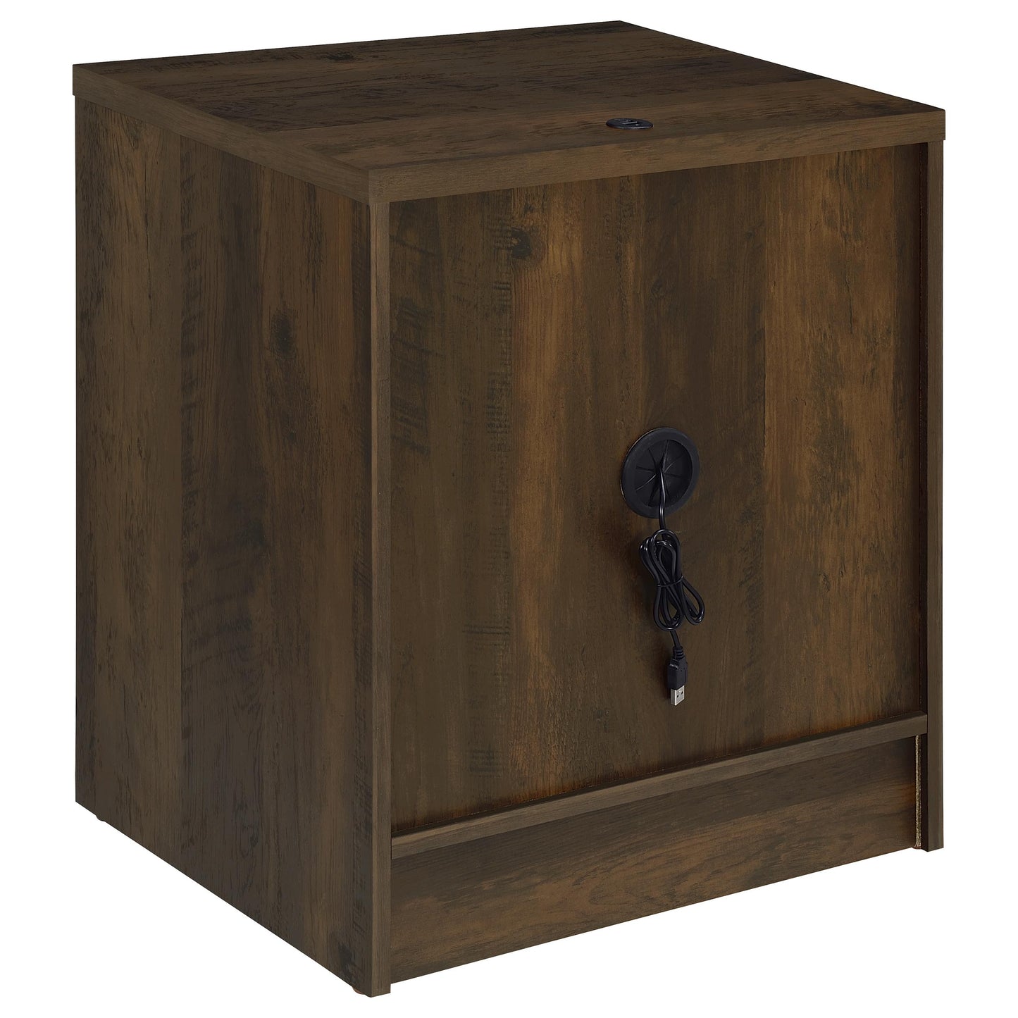Westpark 2-drawer Nightstand LED Lights and USB Dark Pine