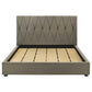 Delsea Upholstered Eastern King Panel Platform Bed Light Brown