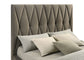 Delsea Upholstered Eastern King Panel Platform Bed Light Brown