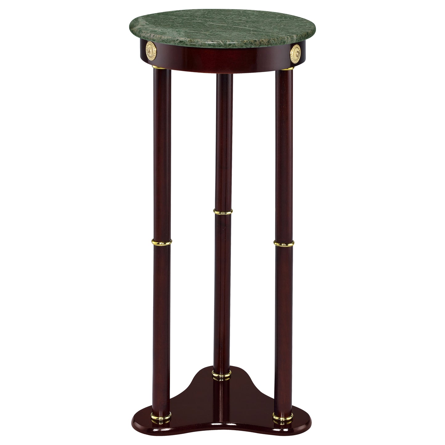Edie Round Marble Top Plant Stand Merlot