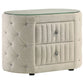 Sonya 4-piece Upholstered Eastern King Bedroom Set Ivory