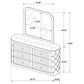 Sonya 6-drawer Upholstered Bedroom Dresser with Mirror Ivory