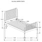 Jones Wood Twin Open Frame Bed White