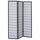 Carrie 3-Panel Room Divider Folding Shoji Screen Black