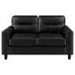 Scotland 2-piece Faux Leather Upholstered Sofa Set Black