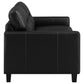 Scotland 3-piece Faux Leather Upholstered Sofa Set Black