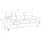 Scotland Faux Leather Upholstered Track Arm Sofa Brown