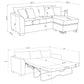 Storey Upholstered Sleeper Sectional Chaise Sofa Grey