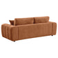 Burnett Chenille Upholstered Wide Arm Sofa Burnt Orange