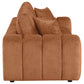 Burnett Chenille Upholstered Wide Arm Sofa Burnt Orange