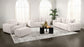 Burnett Chenille Upholstered Ottoman Ivory