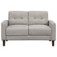 Bowen 3-piece Upholstered Track Arm Tufted Sofa Set Beige