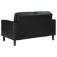 Ruth 3-piece Upholstered Track Arm Sofa Set Black