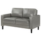 Ruth Upholstered Track Arm Loveseat Grey