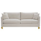 Corliss 3-piece Upholstered Arched Arm Sofa Set Beige