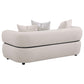 Jeanette 2-piece Fabric Upholstered Round Arm Sofa Set Beige