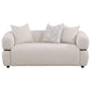 Jeanette 73-inch Fabric Upholstered Round Arm Loveseat Beige
