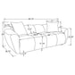 Destino Chenille Upholstered Splayed Arm Sofa Greige
