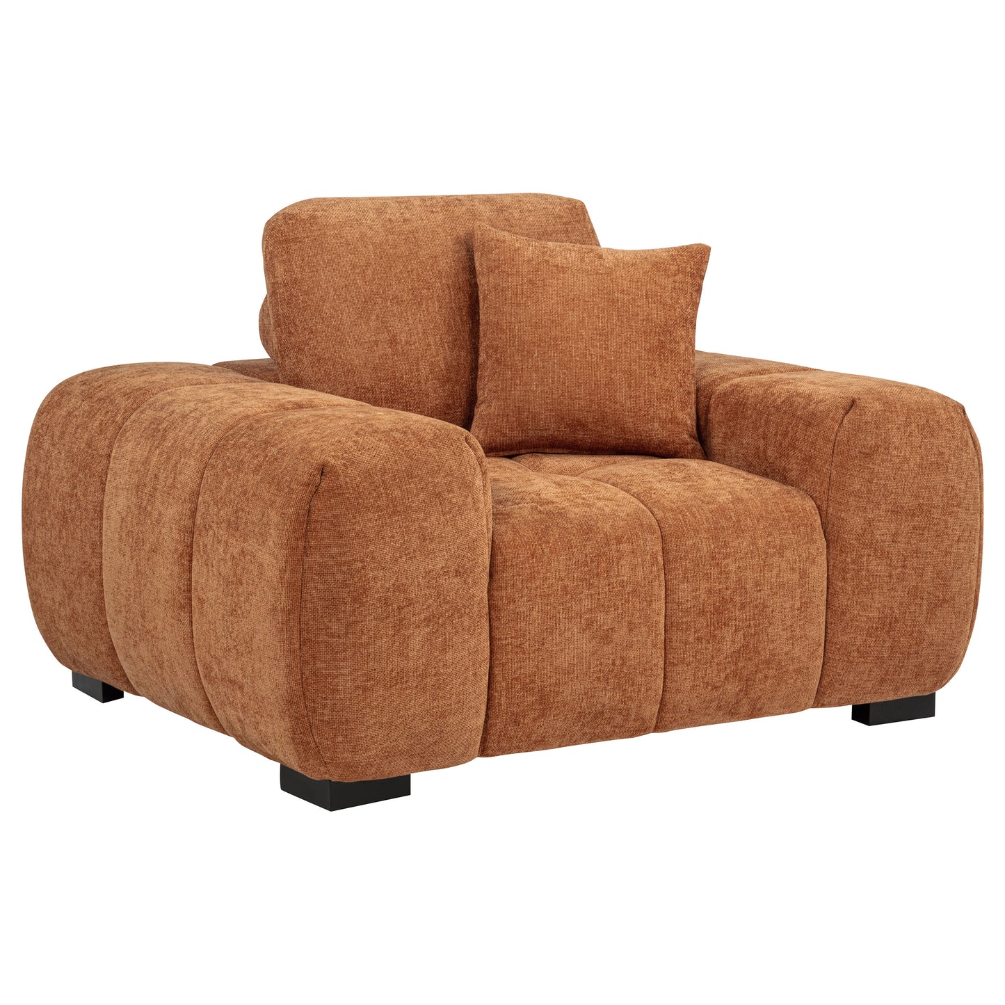 Octavia Tufted Upholstered Accent Chair Orange