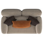 Jade Chenille Upholstered Sculpted Track Arm Loveseat Latte