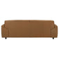Buxton Top Grain Leather Upholstered Sofa Orange