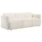 Dorset Fabric Upholstered Round Track Arm Sofa White
