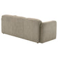 Dorset Fabric Upholstered Round Track Arm Sofa Brown