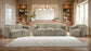 Dorset Fabric Upholstered Round Track Arm Sofa Brown