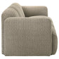 Dorset 2-piece Upholstered Round Track Arm Sofa Set Brown