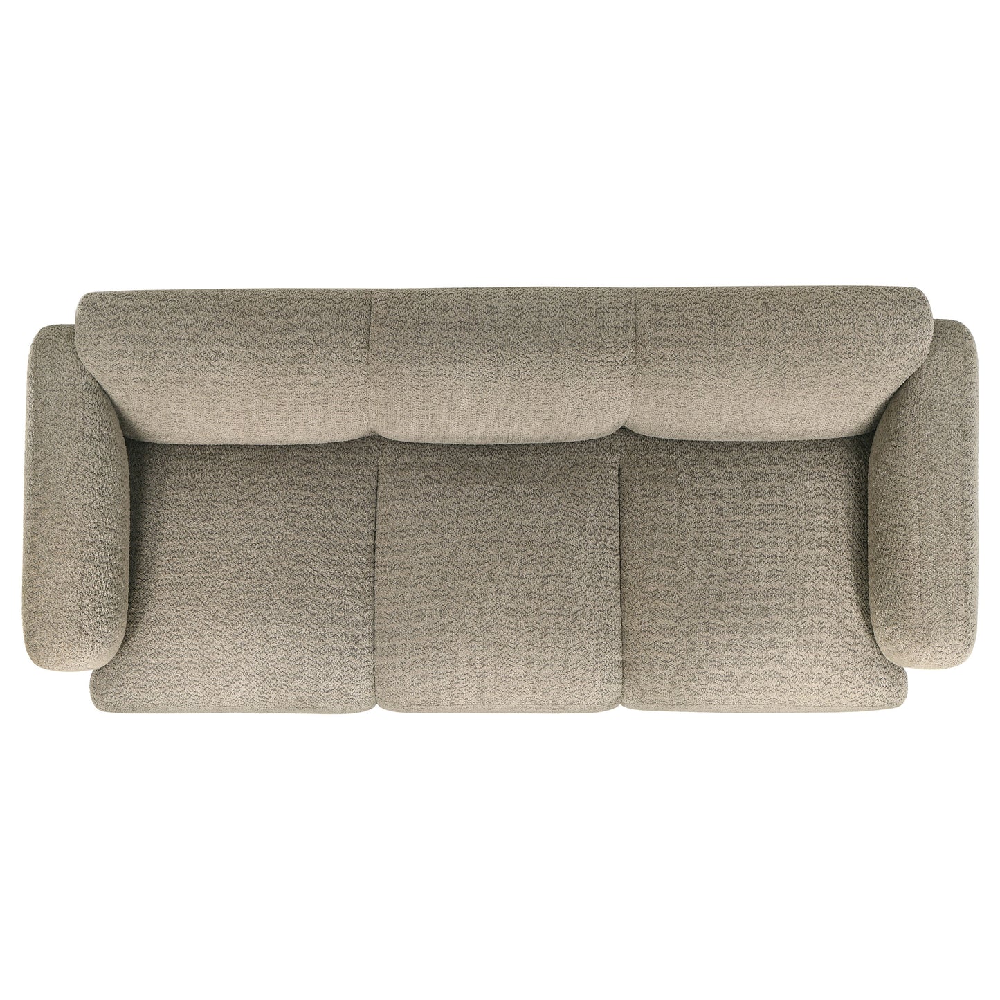 Dorset 2-piece Upholstered Round Track Arm Sofa Set Brown