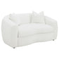 Isabella 2-piece Faux Sheepskin Upholstered Sofa Set Natural
