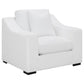 Ashlyn Upholstered Sloped Arm Accent Chair White