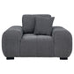 Octavia Tufted Upholstered Accent Chair Charcoal Grey